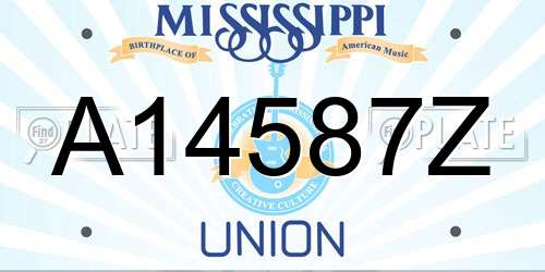 A14587Z Mississippi License Plate