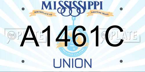 A1461C Mississippi License Plate