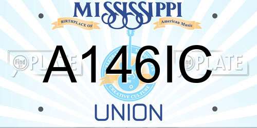 A146IC Mississippi License Plate