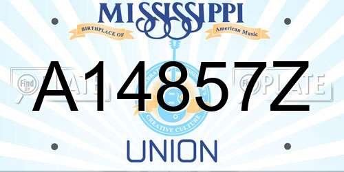 A14857Z Mississippi License Plate