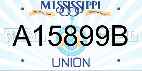 A15899B Mississippi License Plate