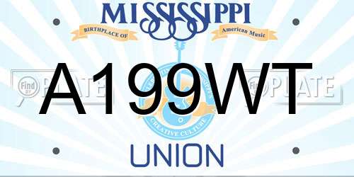 A199WT Mississippi License Plate