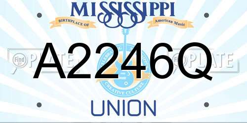 A2246Q Mississippi License Plate