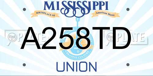 A258TD Mississippi License Plate
