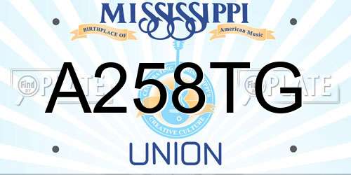 A258TG Mississippi License Plate