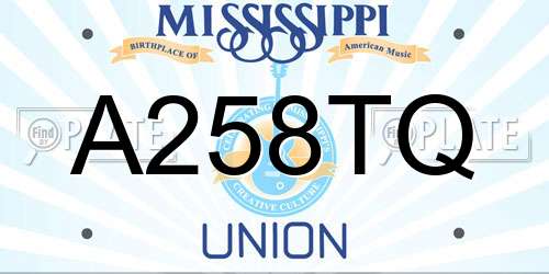 A258TQ Mississippi License Plate