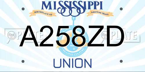 A258ZD Mississippi License Plate