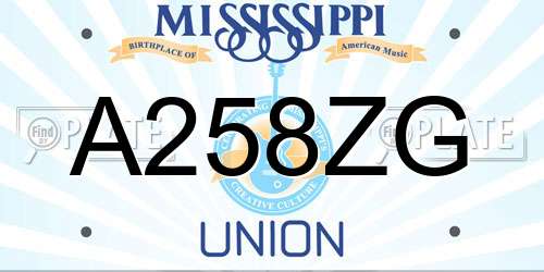 A258ZG Mississippi License Plate