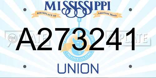 A273241 Mississippi License Plate
