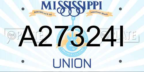 A27324I Mississippi License Plate