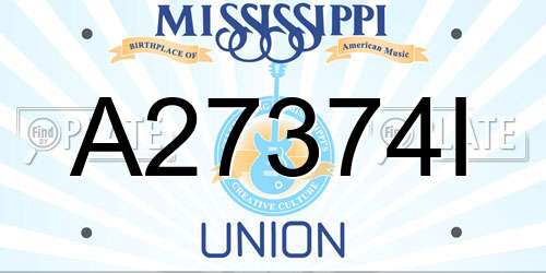 A27374I Mississippi License Plate