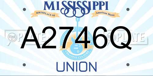 A2746Q Mississippi License Plate