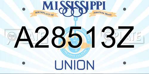 A28513Z Mississippi License Plate