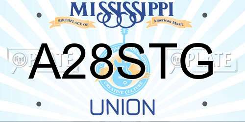 A28STG Mississippi License Plate