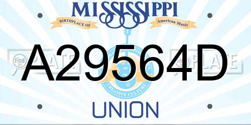 A29564D Mississippi License Plate