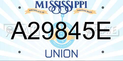 A29845E Mississippi License Plate