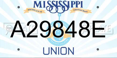 A29848E Mississippi License Plate