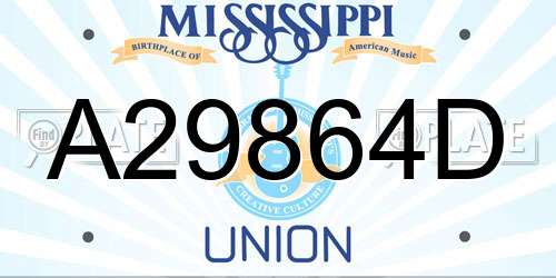 A29864D Mississippi License Plate