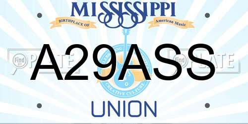 A29ASS Mississippi License Plate