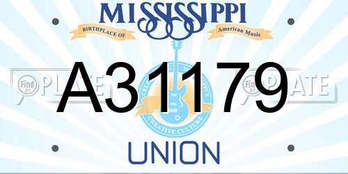 A31179 Mississippi License Plate