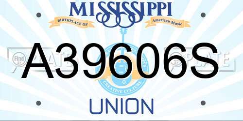 A39606S Mississippi License Plate