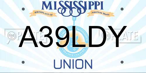 A39LDY Mississippi License Plate