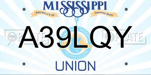 A39LQY Mississippi License Plate