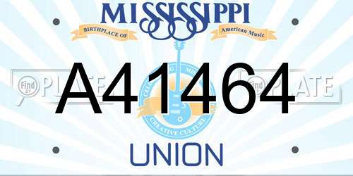 A41464 Mississippi License Plate