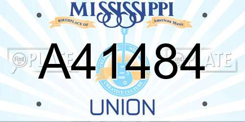 A41484 Mississippi License Plate