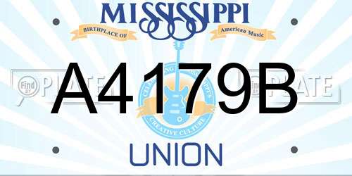 A4179B Mississippi License Plate