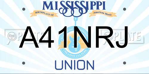 A41NRJ Mississippi License Plate