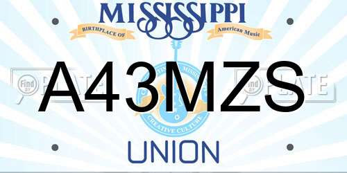 A43MZS Mississippi License Plate