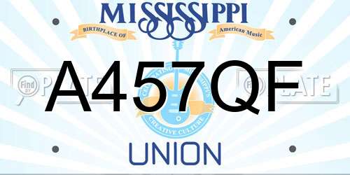 A457QF Mississippi License Plate