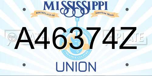 A46374Z Mississippi License Plate