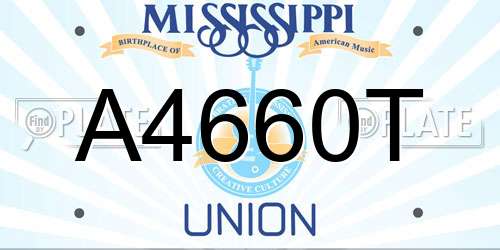 A4660T Mississippi License Plate