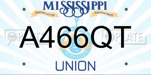 A466QT Mississippi License Plate