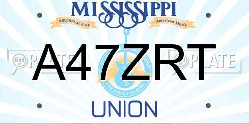 A47ZRT Mississippi License Plate