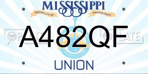 A482QF Mississippi License Plate