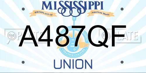 A487QF Mississippi License Plate