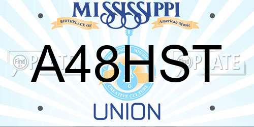 A48HST Mississippi License Plate