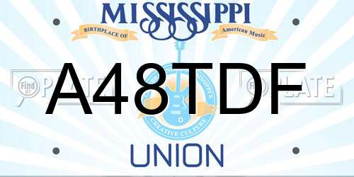 A48TDF Mississippi License Plate