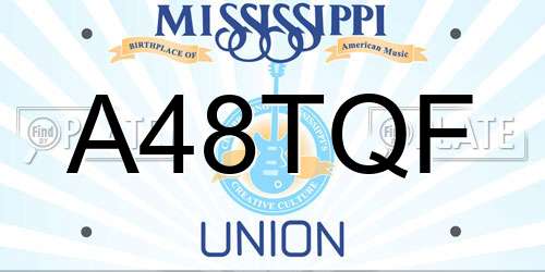 A48TQF Mississippi License Plate