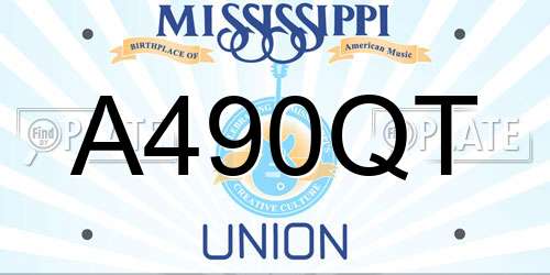 A490QT Mississippi License Plate