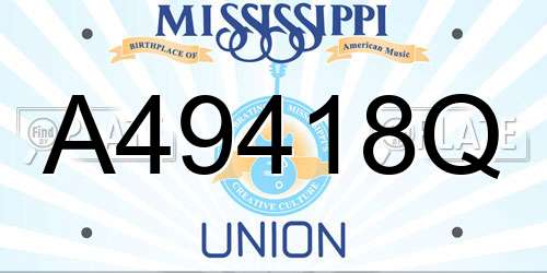 A49418Q Mississippi License Plate