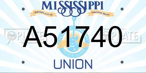 A51740 Mississippi License Plate