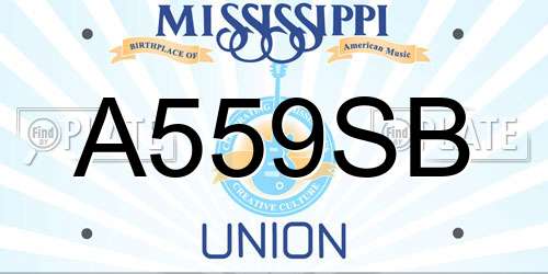 A559SB Mississippi License Plate