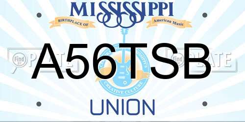 A56TSB Mississippi License Plate