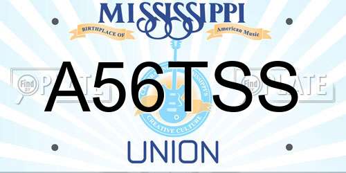 A56TSS Mississippi License Plate
