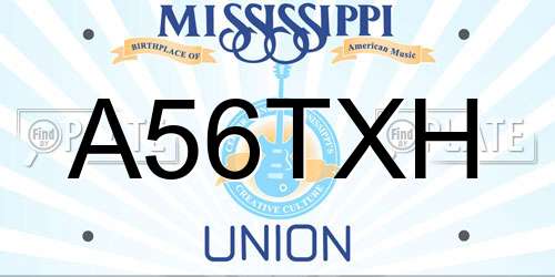 A56TXH Mississippi License Plate