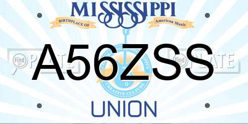 A56ZSS Mississippi License Plate
